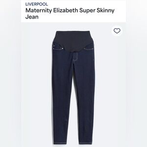 Liverpool Dark Blue Maternity Jeggings